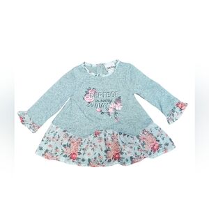 Little Lass Baby Girls Long Sleeve Layered Blouse Size 24 Months